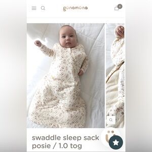 Gunamuna Swaddle Sleep Sack - Posie